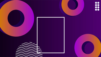 Twilight rings geometric gradient background with text placeholder