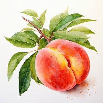 recommend clip art: peaches close-up, illustration of peaches, clipart of peaches, peaches watercolor, watercolors for kids, clipart for kids, fruit collection watercolor