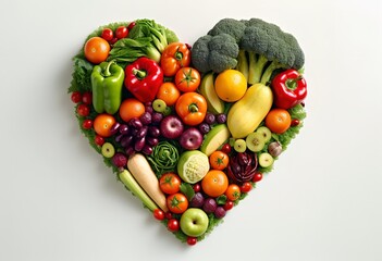 Vegetables in balanced nutrition plan, generative ai