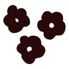 floral line art doodle element, for background, wallpaper, pattern 