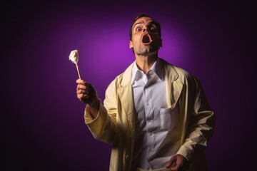 Eating a Marshmallow Treat Fictional Character Created By Generative AI