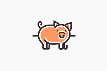 Fototapeta premium Pig minimalist logo design