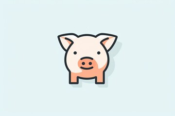 Pig minimalist logo design