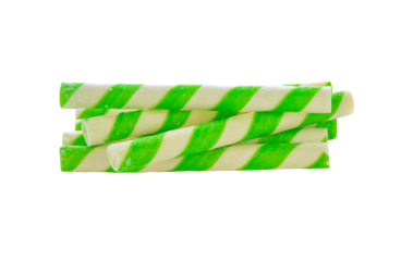 green stripe wafer rolls transparent png