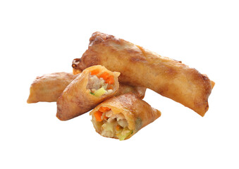 Fried Chinese Traditional Spring rolls food transparent png