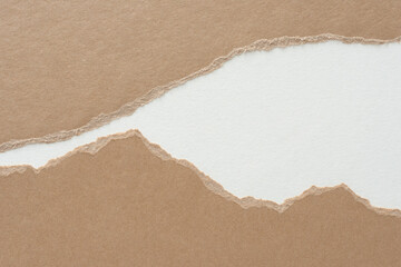 plain brown paper with torn edges and blank space suitable for copy