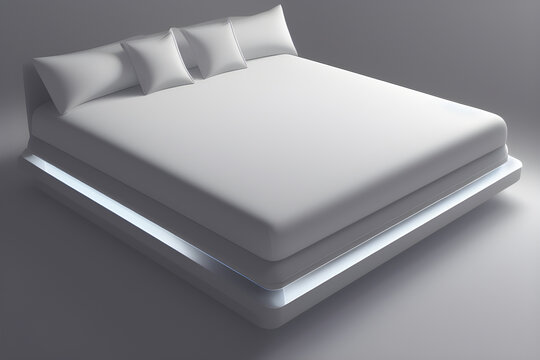 Concept design of a beautiful futuristic bed minimalism