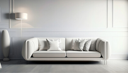 white sofa in a modern room, waiting room, living room, doctor's office