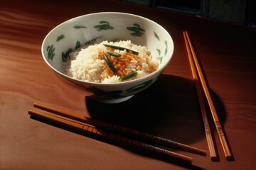 Asian-inspired meal served in a traditional bowl