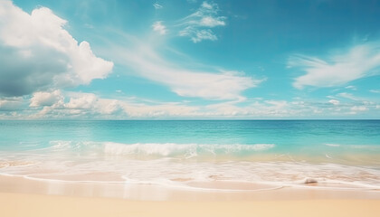 Fototapeta na wymiar Tropical Summer Beach: Sun, Sea, and Sand 