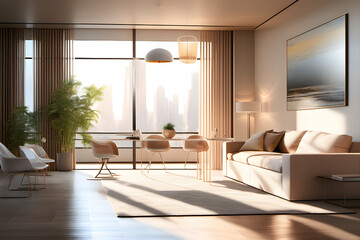 Fototapeta premium modern room, Generative AI