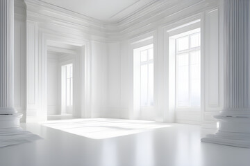 white room, Generative AI