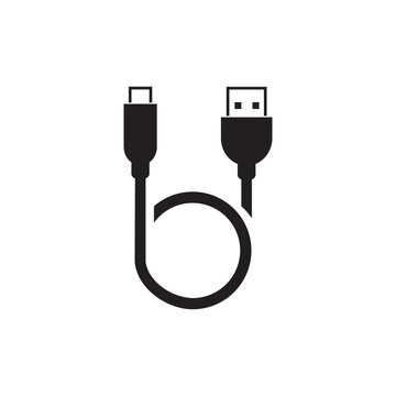 Looping cable with USB and Micro-USB connectors icon 