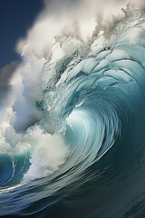 stunning representation of the sea's rhythmic motion - generative AI