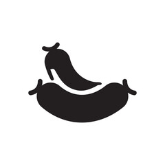 Sausage vector icon illustration sign