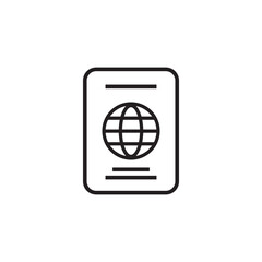 international passport icon vector illustration symbol
