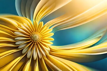 abstract background with yellow flowers generated Ai  - Powered by Adobe