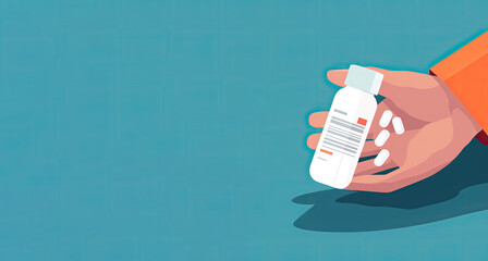 Illustration Doctor or Physician Recommending Pills - Medical Prescription (with Copy Space)
