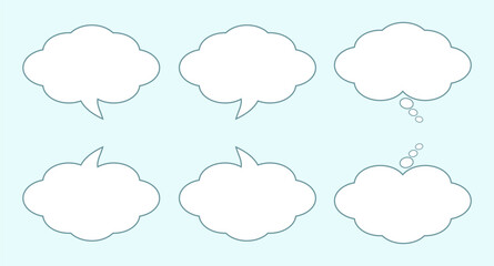Cloud bubble text vector design