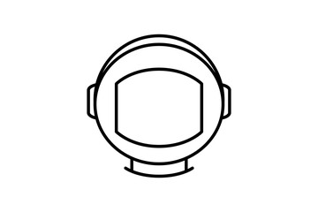 astronaut helmet. Icon related to space exploration. line icon style. Simple vector design