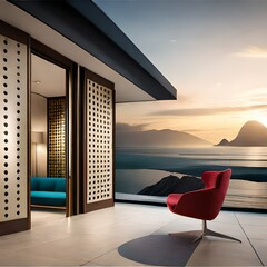 sofa interior generative by AI technology
