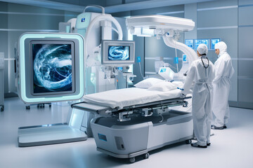 Advanced imaging equipment, such as fluoroscopy or intraoperative ultrasound, is readily available in the operating room, enabling real-time visualization during complex surgeries. Generative AI