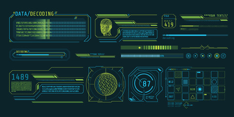 HUD interface design for decoding big data.