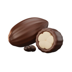 Choco Fruit World Chocolate Day 3D Illustrations