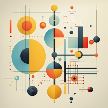 A bold constructivist poster layout with strong geometry generative AI