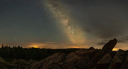 harz national park under the milky way