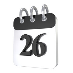 Icon Calendar 3D Render