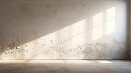 Fototapeta premium Interior of empty room with concrete walls in loft style. Textured background Generative ai