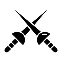 Fencing Glyph Icon