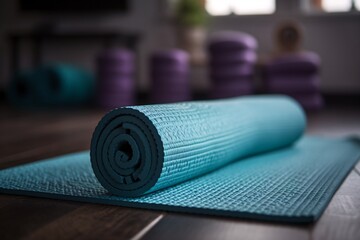 Yoga mat. Fitness equipment