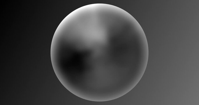 Rotating Revolving Gradient sphere metaball. Gradient smoky orb ball. Energy Sphere. black orb ball animated background.