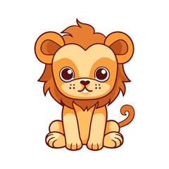 Lion baby cartoon cute