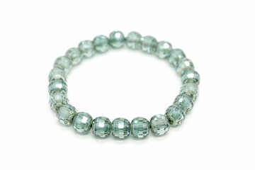 Closeup of a beautiful shiny bracelet isolated on a white background