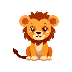 Fototapeta premium Lion baby cartoon cute