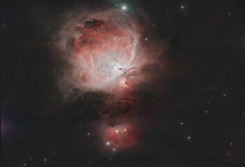 Fototapeta na wymiar Vibrant Orion Nebula in the mesmerizing star filled night sky