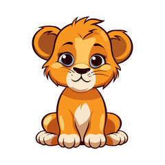 Obraz premium Lion baby cartoon cute