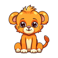 Lion baby cartoon cute