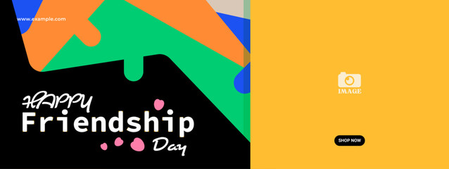Happy friendship day greeting design for advertisement, banner, background, poster