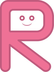 Flat Design Letters, icons alphabet R