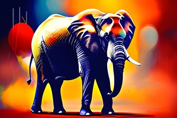 Fototapeta premium Beautiful Watercolor Elephant