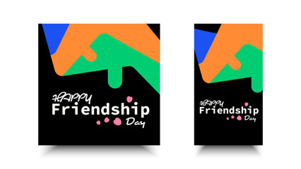 Happy friendship day greeting design for advertisement, social media, poster, background, banner