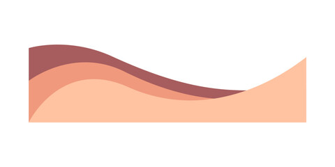 Obraz premium Wavy design element. Decor for brochure, banner, and flyer. Fluid, color wave, curve smooth line. Vector. Triple Wave Border Elements