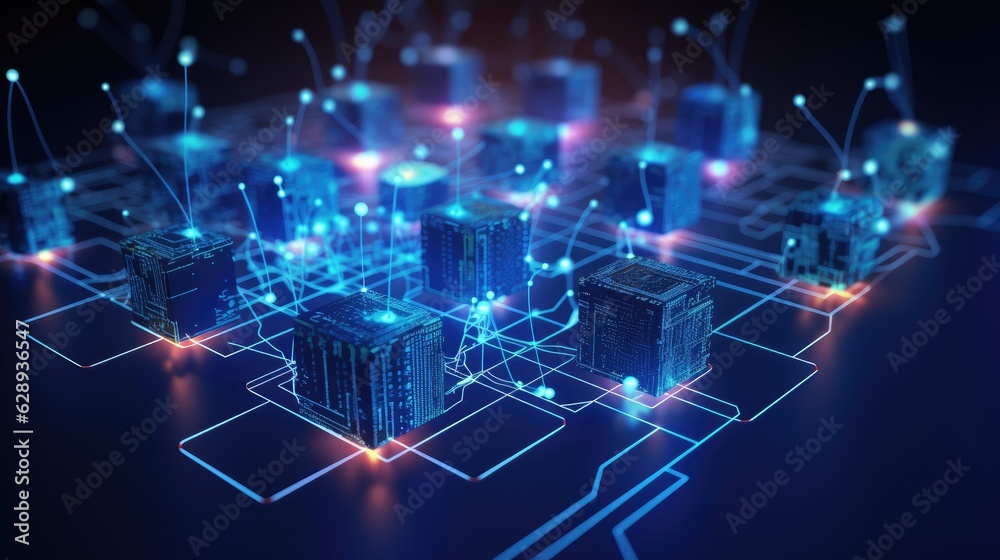 Wall mural minimal networking technology background big data connectivity software development wallpaper