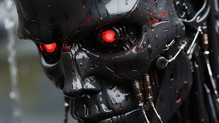 Fototapeta premium Skull of a human size robot