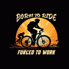 Cycle illustration vector riding  T shirt design