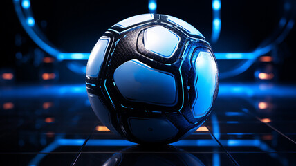 Abstract Ball digital background with technology circuit board texture. Sport concept. Circular element. Dot Connected.